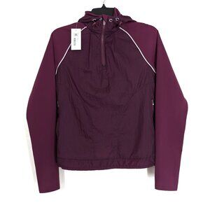OUTDOOR VOICES Jacket Women's S Frost Knit Windbreaker 1/4 Zip Hood Lightweight